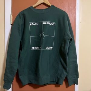 *BRAND NEW* Museum of Peace Quiet 4 Corners Crewneck Forest Green Size S